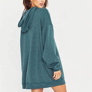 Custom Premium Long Oversized Hoody Hoodie Dress 400gsm Blank <strong>Women</strong> <strong>Oodie</strong> Oversize Hoodies Cotton - Product Image 1