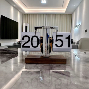 Hot Bán Bảng Phòng Khách Nghệ Thuật Hiện Đại Kim Loại Đồng Hồ Lật Flap Đồng Hồ Cơ Chế - Product Image 6