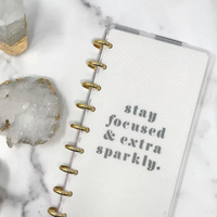 Couvertures de carnet de notes personnalisables en cuir givré pré-perforées pour agenda à disques avec coins arrondis - Cadeau