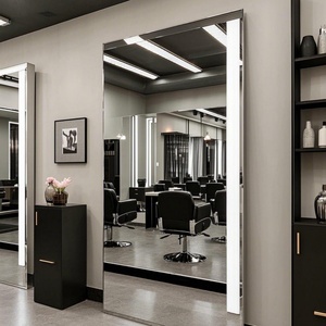 Plaques de verre miroir sans cadre en aluminium argenté 2-8 mm, tailles personnalisées pour salle de bain, salon, magasin, décoration murale - Product Image 1
