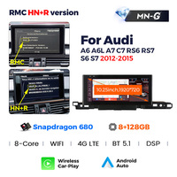 Autoradio Android MEKEDE avec caméra 360°, système Snapdragon 680 pour Audi A6 A6L A7 C7 RS6 RS7 S6 S7 2012-2018, Car-play, écran tactile