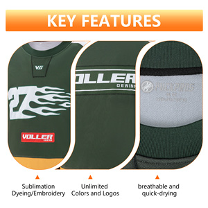 <span class=keywords><strong>Maillot</strong></span> de <span class=keywords><strong>hockey</strong></span> <span class=keywords><strong>sur</strong></span> <span class=keywords><strong>glace</strong></span> personnalisé en tissu mesh 100% polyester respirant avec logo brodé et sublimation - Product Image 2