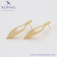 Boucles d'oreilles XUPING JEWELRY en acier inoxydable plaqué or 14 carats, forme goutte d'eau, élégantes pour femme, style hip-hop cool