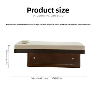 Table de massage professionnelle en bois massif de style européen pour salon de beauté, avec appui-tête intégré, éponge haute densité, éclairage d'ambiance, <span class=keywords><strong>Tui</strong></span> <span class=keywords><strong>Na</strong></span> - Product Image 4