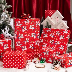 MAYPLUSS Christmas Wrapping <b>Paper</b> <b>Roll</b> 17 Inch X 33 Feet Reversible Santa Unicorn Design For Holiday Gift <b>Wrap</b> - Product Image 6
