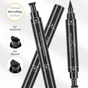 QIC özelleştirilebilir vegan yeni stil vogue etkileri su geçirmez kanatlı damga kalem eyeliner
