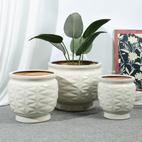 Pots à fleurs en céramique pour l'extérieur, design moderne et classique, décoration de jardin et de maison, pots à plantes vernissés en gros