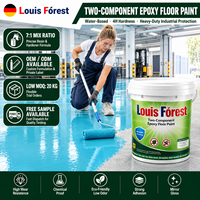 Peinture de sol bicomposante à base d'eau CE, séchage rapide, pour usage intensif, idéale pour les bureaux, les halls commerciaux et la rénovation des sols en résine.