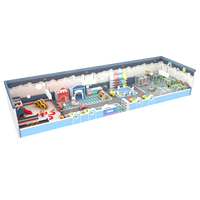Structure de jeux intérieure pour enfants avec toboggan, piscine à balles, filet d'escalade et château gonflable – Équipement de loisirs pour entreprises