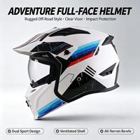 Casque de motocross modulaire avec masque facial détachable, visière double tout-terrain, coque ABS profonde, design aérodynamique ADV Cyberpunk
