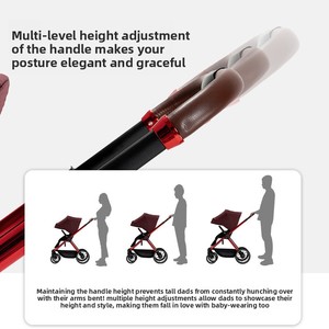 Siège inclinable léger en aluminium pliable à une touche, haute visibilité, 0-6 mois, capacité de charge 25 kg, Hubei - Product Image 4