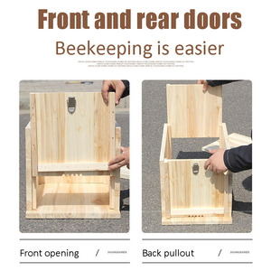 Herramientas de apicultura, colmenas de miel de tierra gruesa de doble puerta, barriles de abejas antiguos clásicos - Product Image 5