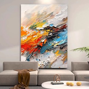 Dafen Village Oil Painting Hand Painted Abstract Art <b>Large</b> Textured Canvas Wall Hanging For Living Room Sofa Background - Product Image 2
