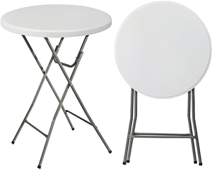 Factory Direct Sell High Quality Modern White Small <b>Plastic</b> Folding Bar <b>Table</b> for Gym <b>Outdoor</b> Use - Product Image 1