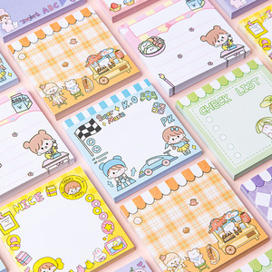 กระดาษโน้ตสไตล์เกาหลีน่ารักลายการ์ตูนสวยงาม ใช้ซ้ำได้ สำหรับนักเรียน - Product Image 2