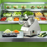 Cortadora de Verduras Eléctrica Funcional, Picadora Automática de Frutas en Cubos, Máquina Comercial para Cortar Verduras