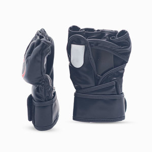 Individuelles Logo 12 oz Kunstleder Muay Thai MMA Boxhandschuhe Wasserdicht Klettverschluss Halbfinger-Design - Product Image 5