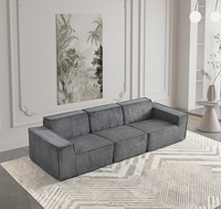 Canapé sectionnel modulaire en tissu moderne européen Matériau de remplissage en éponge durable pour la maison Salon Hôtels