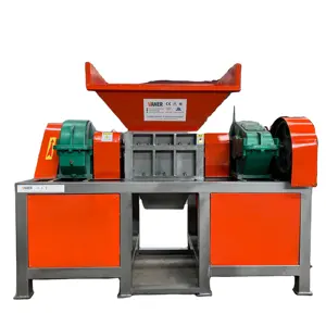 V-CR400 Automatic Plastic Recycling Machines Price Double Shaft Shredder Machine for waste Plastic Industrial
