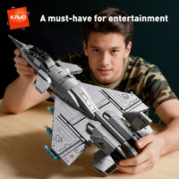 Vente en gros de blocs de construction personnalisés pour le modèle d'avion de chasse J-15 - 500+ pièces en plastique ABS, jouet électronique éducatif