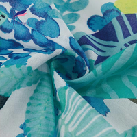 Tissu en coton peigné respirant, imprimé floral personnalisé pour les vêtements décontractés des enfants et des femmes