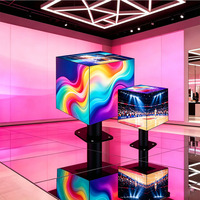Écran LED Cube Innovant Personnalisé OEM pour Centre Commercial, IP65, Solution Visuelle 3D Pleine Couleur à 360 Degrés