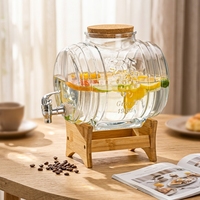 2026 QIAN HU Ensemble de carafes à eau en verre borosilicaté de haute qualité, classiques, épaissies, soufflées à la main, grande capacité, pour jus, vin, bière et boissons gazeuses, 5.5L