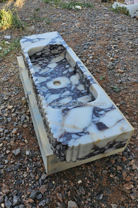 Lavabo Rectangular de Mármol Calacatta Viola, Directo de Fábrica, Tamaño Personalizado para Baño de Hotel o Villa, Decoración de Alta Gama - Product Image 2