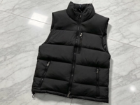 Gilet matelassé imperméable à col montant, brodé d'un petit logo, chaud et classique, scannable par code, collection automne/hiver