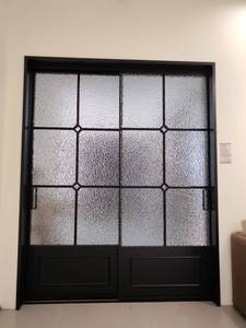 Slim Frame Aluminum Tempered Glass Interior Partition Door Living Room Sliding Room Divider Door - Product Image 3