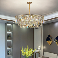 Luminaires de style moderne Salon Art Déco Plafond linéaire doré Lustre de luxe Lustre Lustre en cristal Suspension