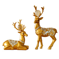 Ornamen rusa keberuntungan resin dekorasi kabinet anggur gaya Eropa kreatif