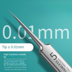 Pince à épiler luminescente traitement thermique durcissement Super pointe pour l'utilisation du visage élimine les points noirs lumière acné aiguille costume - Product Image 4