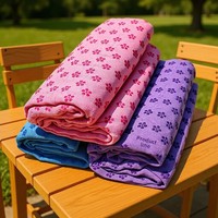 Toalla de yoga Plum Blossom Point Rectangle de 183 cm, absorbente del sudor, plegable, antideslizante, manta de fitness para el hogar, modelo 027