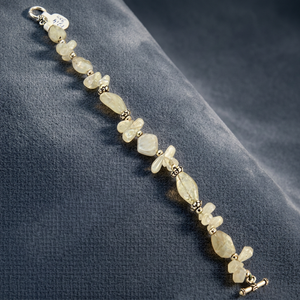 "<b>Garnet</b> Ball Jade <b>Bracelet</b> for Women Gold Plated Statement Jewelry" - Product Image 4
