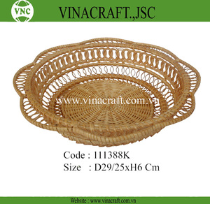 Cesta de almacenamiento de bambú natural en forma de flor para almacenamiento decorativo y organización de frutas directamente de Vietnam - Product Image 4