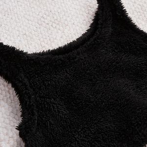 Otoño Invierno nuevo Popular traje deportivo informal de dos piezas para niños mujeres patrón de ganso transfronterizo <span class=keywords><strong>chaleco</strong></span> sólido pantalones cortos combinación - Product Image 4