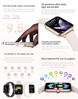 CD03 Custom Fitness Tracker Smartwatch voor Heren en Dames, compatibel met Android & iOS, metalen behuizing
