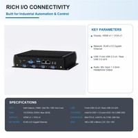 Computadora Industrial Sin Ventilador, Win11, Linux, Ubuntu, 32 GB de RAM, SSD de 256/512 GB, Doble LAN, 6 Puertos COM, Ranura para Tarjeta SIM, Wi-Fi, Mini PC