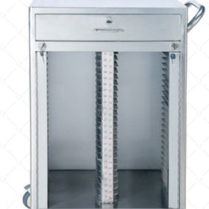 Xin Yuchen Medical Record Trolley 40 <b>Grids</b> Stainless Steel Double Row Patient File Cabinet Hospital Use - Product Image 5