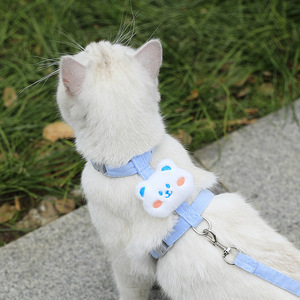 Cat Leash &amp; Chest Harness with Rabbit Plush Pendant Adjustable Prevents <strong>Getting</strong> <strong>Lost</strong> for Kitten Outings Model T018 - Product Image 3