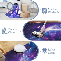 Tapis de sol 3D antidérapant en peluche douce pour salon et chambre à coucher, motif galaxie et univers étoilé, vente en gros