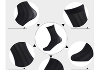 Chaussettes de cheville en fibre de bambou biologique personnalisées pour hommes Chaussettes habillées d'affaires noires et blanches