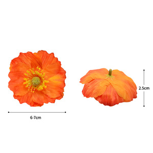 Fleurs artificielles de pavot Dongchen Crafts, 12 pièces, couleurs mélangées, pour décoration de mariage, décoration de la maison, décoration de gâteaux, accessoires pour cheveux - Product Image 5