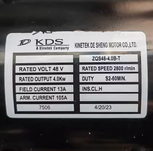 48v 4kw E-Z-GO &amp; Tomberlin E-<strong>Merge</strong> Electric Golf Cart Traction Motor ZQS48-4.0B-T <strong>Work</strong> with CURTIS 1268-5403 SepEx Controller - Product Image 2