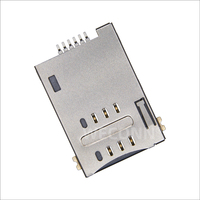 Connecteur de carte SIM WECONN WL-SIM719-001 6PIN+0 H=1.80mm SMT haute température LCP Push-Push personnalisable