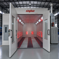 Cabina de Pintura de Gas Natural de 46kw, Económica y de Primera Calidad, 80 ° Cabina de Pintura para Automóviles C con Ventilador Antiexplosión de Lana de Roca Avanzada