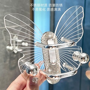 Acrylic Comb Holder Wall Mounted Hair Accessory Storage Hook For Bathroom Hair Tie Elastic Band Organizer - Product Image 3