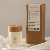Parfum d'intérieur Resistance désodorisant personnalisé avec couvercle rond en bois diffuseur d'arôme de roseau de luxe avec huile essentielle