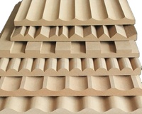 1220*2440mm Décoration MDF Vague Bois Ondulé 3D la Grande Muraille Panneau MDF Flexible pour la Décoration Murale